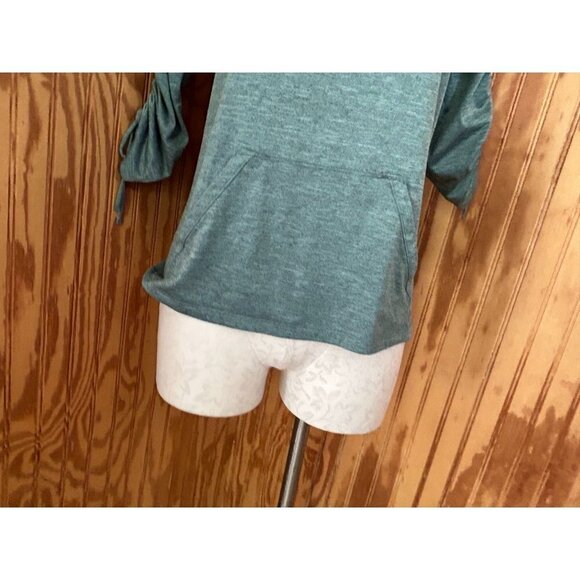 REI Womens Blouse Pullover Top 3/4 Sleeve Heathered Knit Green Size Small - Picture 4 of 7